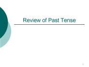 Review of Past Tense