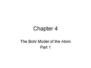 The Bohr Model of the Atom