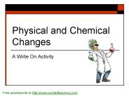 Physical and Chemical Changes