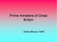 Prime ministers of Great Britain PowerPoint PPT Presentation