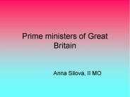 Prime ministers of Great Britain