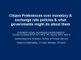 Citizen Preferences over monetary PowerPoint PPT Presentation