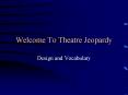 Welcome To Theatre Jeopardy PowerPoint PPT Presentation