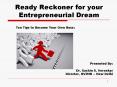 Ready Reckoner for your Entrepreneurial Dream