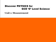 Discover PHYSICS for GCE 