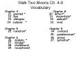 Walk Two Moons Ch. 4-9 Vocabulary PowerPoint PPT Presentation
