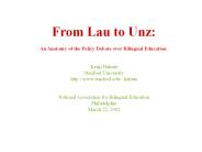 From Lau to Unz: