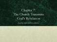 Chapter 7: The Church Transmits God PowerPoint PPT Presentation