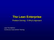 The Lean Enterprise