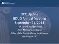 OCC Update BDUG Annual Meeting September 24, 2013 PowerPoint PPT Presentation