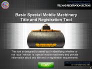 Basic Special Mobile Machinery Title and Registration Tool