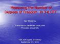 Measuring the Number of Degrees of Freedom in 3-d CFT PowerPoint PPT Presentation