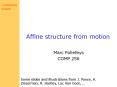 Affine structure from motion PowerPoint PPT Presentation
