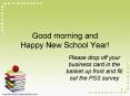Good morning and Happy New School Year! PowerPoint PPT Presentation