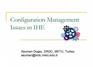 Configuration Management Issues in IHE