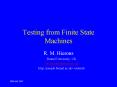 Testing from Finite State Machines PowerPoint PPT Presentation