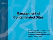Management of Contaminated Sites