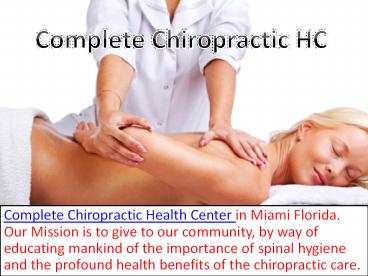 Best Complete Chiropractic HC