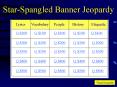 Star-Spangled Banner Jeopardy PowerPoint PPT Presentation