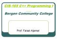 CIS-165 C   Programming I Bergen Community College PowerPoint PPT Presentation