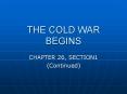 THE COLD WAR BEGINS PowerPoint PPT Presentation