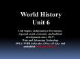 Unit Topics: Independence Movements; regional social, economic, and political developments since 1945 PowerPoint PPT Presentation