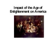 Impact of the Age of Enlightenment on America