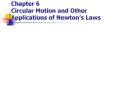 Chapter 6 Circular Motion and Other Applications of Newton PowerPoint PPT Presentation