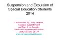 Suspension and Expulsion of Special Education Students 2014 PowerPoint PPT Presentation