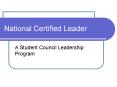 National Certified Leader PowerPoint PPT Presentation