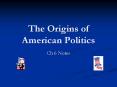 The Origins of American Politics PowerPoint PPT Presentation