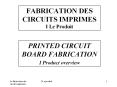 FABRICATION DES CIRCUITS IMPRIMES I Le Produit PowerPoint PPT Presentation
