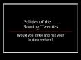 Politics of the Roaring Twenties PowerPoint PPT Presentation