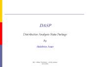 DASP Distributive Analysis Stata Package By Abdelkrim Araar