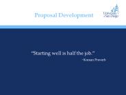 Proposal Development