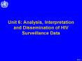 Unit 6: Analysis, Interpretation and Dissemination of HIV Surveillance Data PowerPoint PPT Presentation