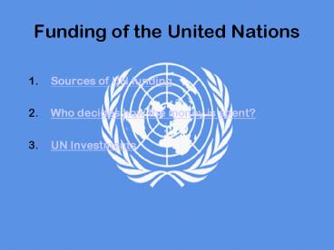 Funding of the United Nations