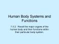 Human Body Systems and Functions PowerPoint PPT Presentation