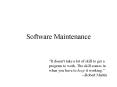 Software Maintenance PowerPoint PPT Presentation
