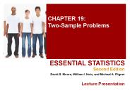 CHAPTER 19: Two-Sample Problems