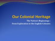 Our Colonial Heritage