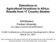 Distortions to Agricultural Incentives in Africa: Results from 17 Country Studies PowerPoint PPT Presentation
