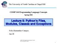 COMP 144 Programming Language Concepts