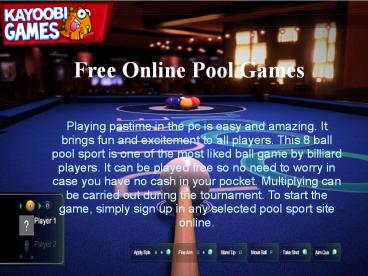 win 8 ball pool games from professional pool players onlin presentation ...