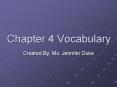 Chapter 4 Vocabulary PowerPoint PPT Presentation