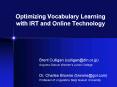 Optimizing Vocabulary Learning with IRT and Online Technology PowerPoint PPT Presentation
