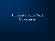 Understanding Text Structures