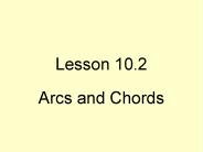 Arcs and Chords