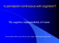 Is perception continuous with cognition? PowerPoint PPT Presentation