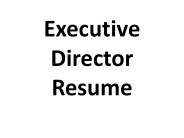 executive director resume